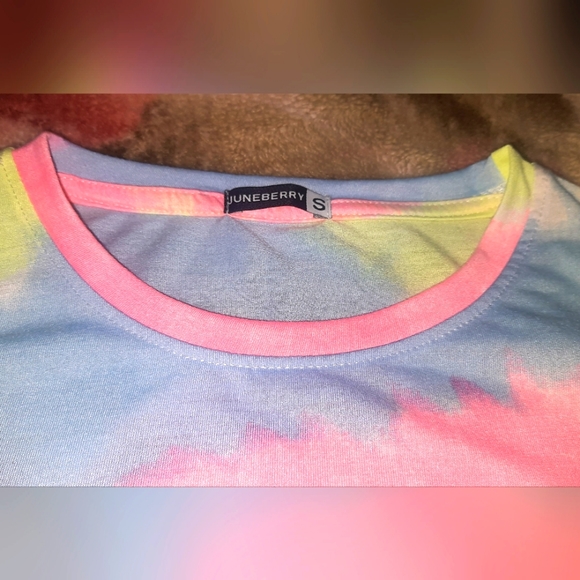 Casual Regular Sleeves Tie & Dye Women Multicolor Top - Picture 6 of 6